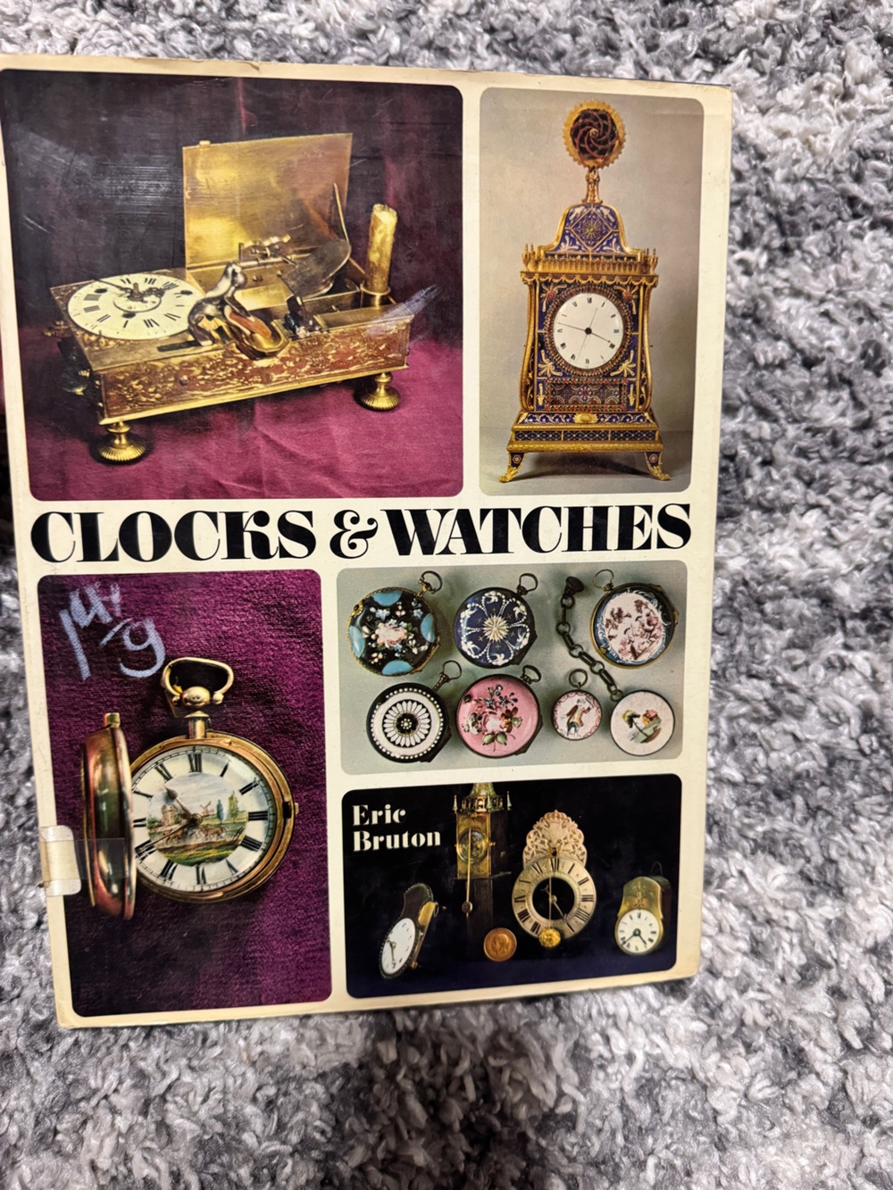 Vintage 1969 Clocks & Watches by Eric Bruton Hardcover Book